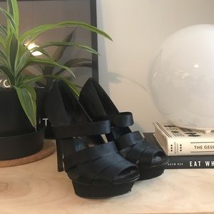 BCBG Satin Platform Heel